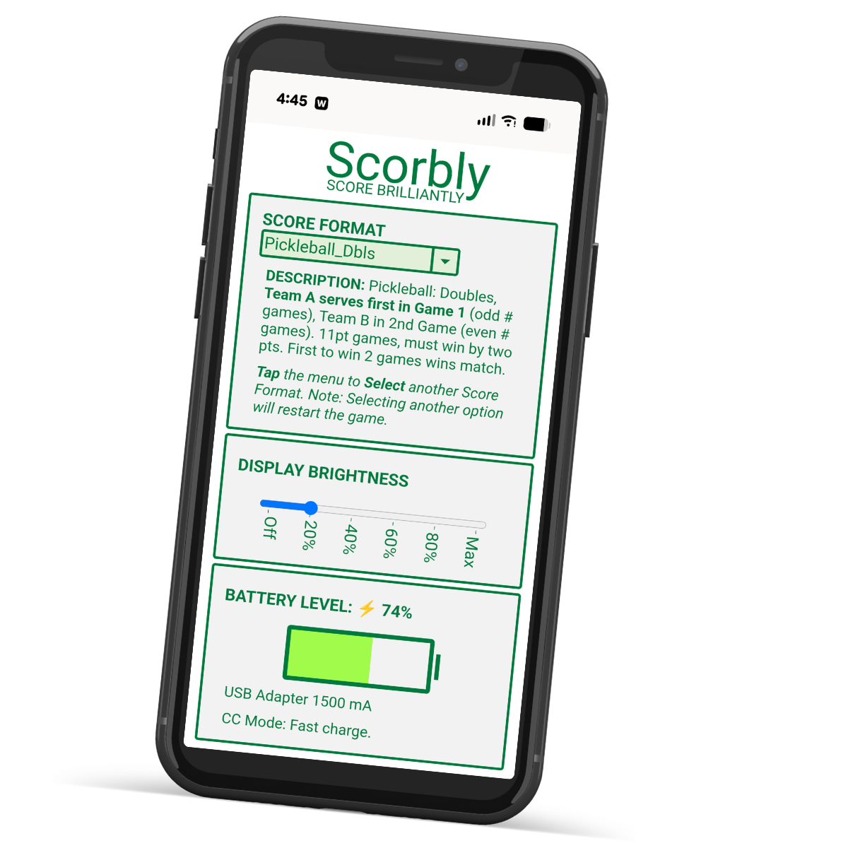 Scorbly II Scorekeeper