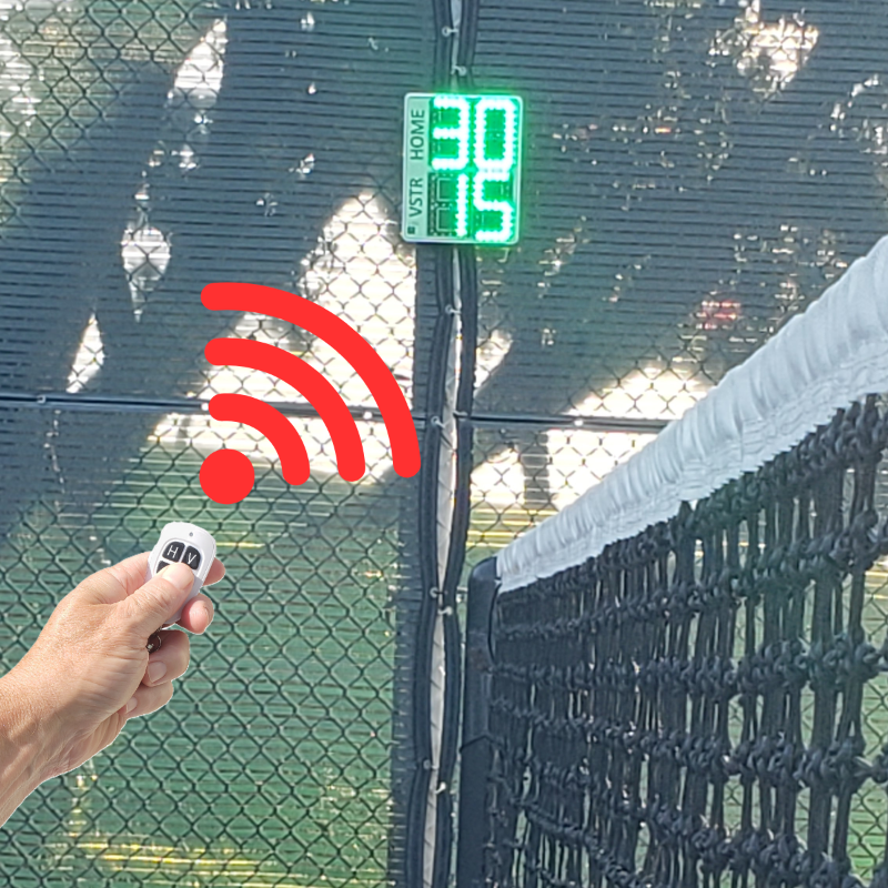 player using remote control to keep score